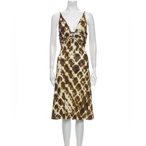 Just  Cavalli Animal Print Knee Length Dress